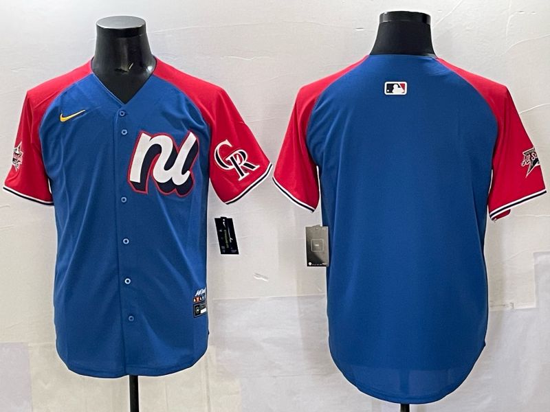 Men Colorado Rockies Blank Blue red All star 2025 Nike MLB Jersey style 01->colorado rockies->MLB Jersey